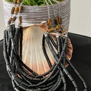 Lia Sophia beaded multi-strand necklace